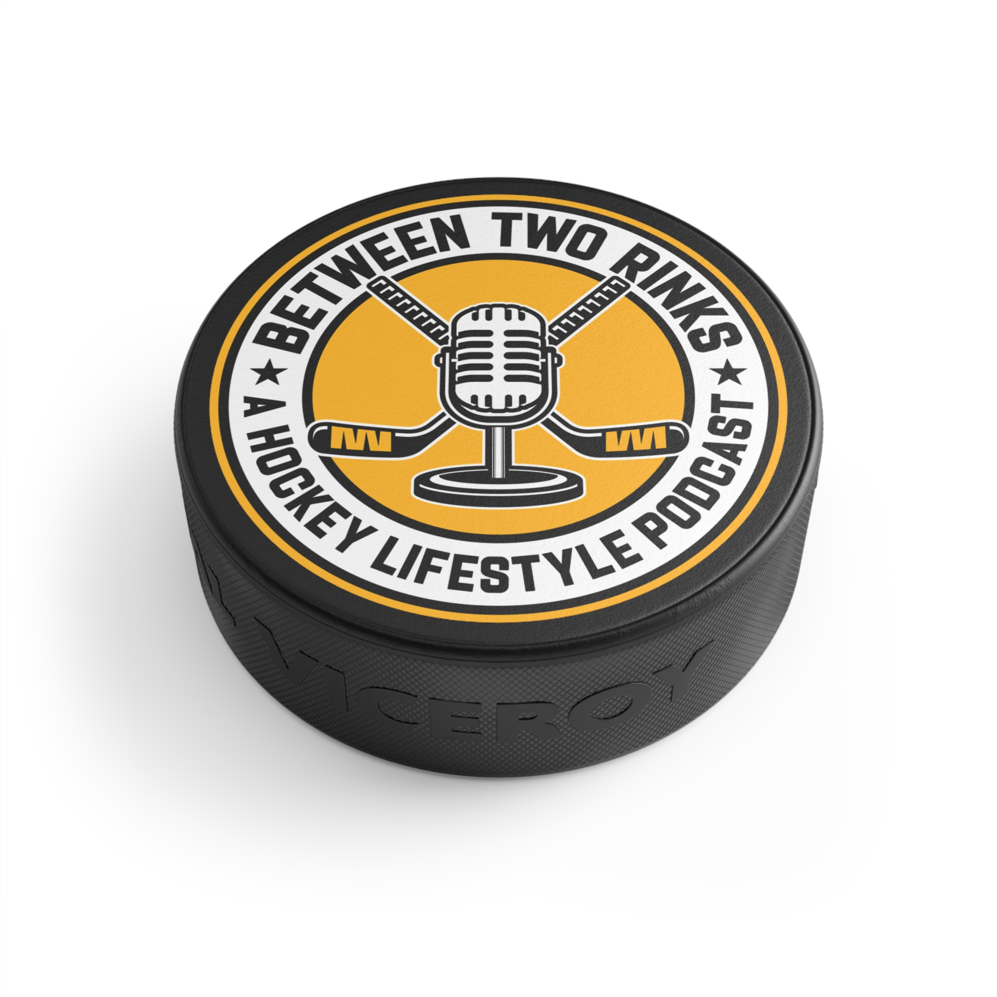 Between Two Rinks Hockey Puck — A Hockey Lifestyle Podcast Logo Puck - Image 2