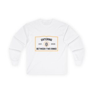 Long Sleeve Tee — “Entering Between Two Rinks” Hockey Graphic