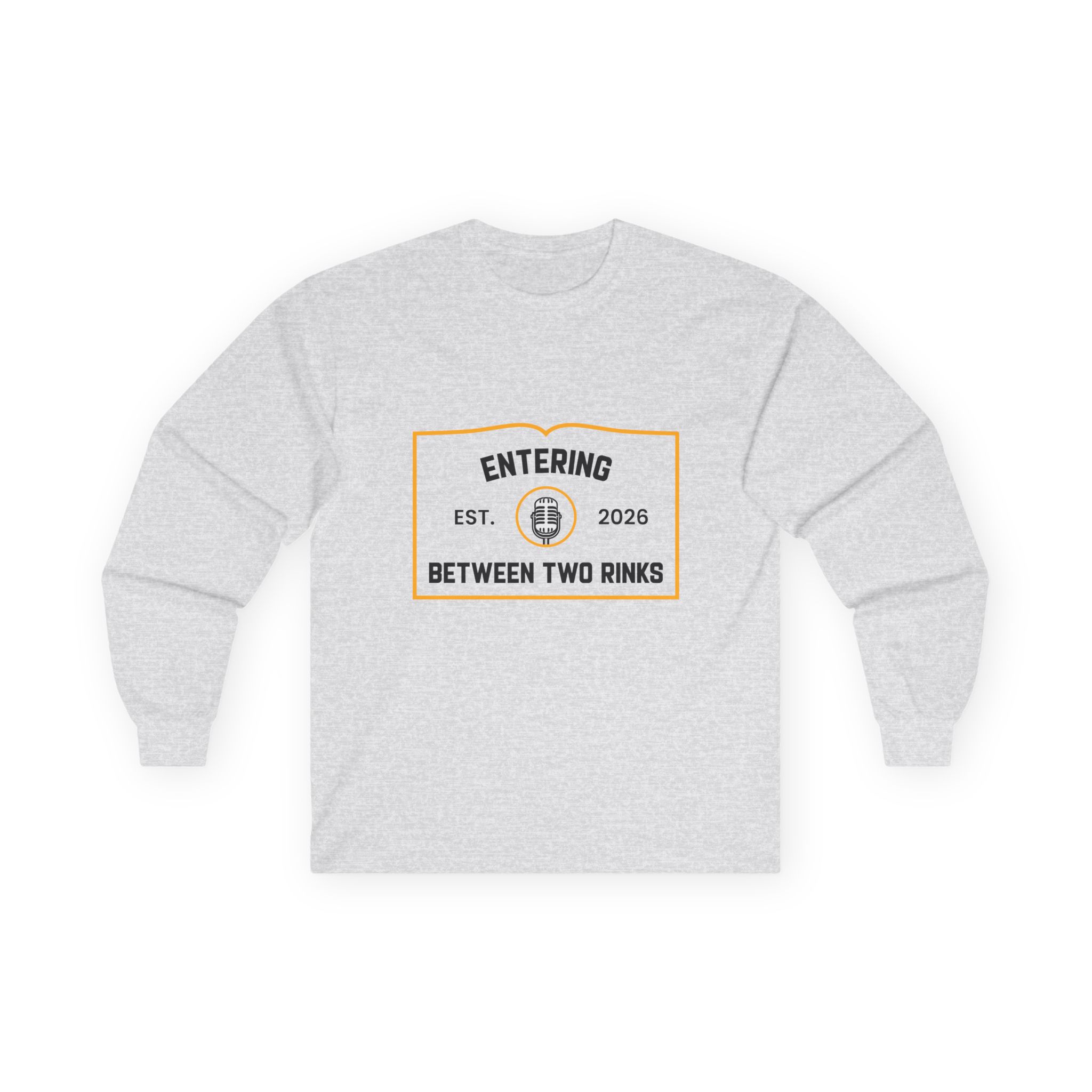 Long Sleeve Tee — "Entering Between Two Rinks" Hockey Graphic - Image 4