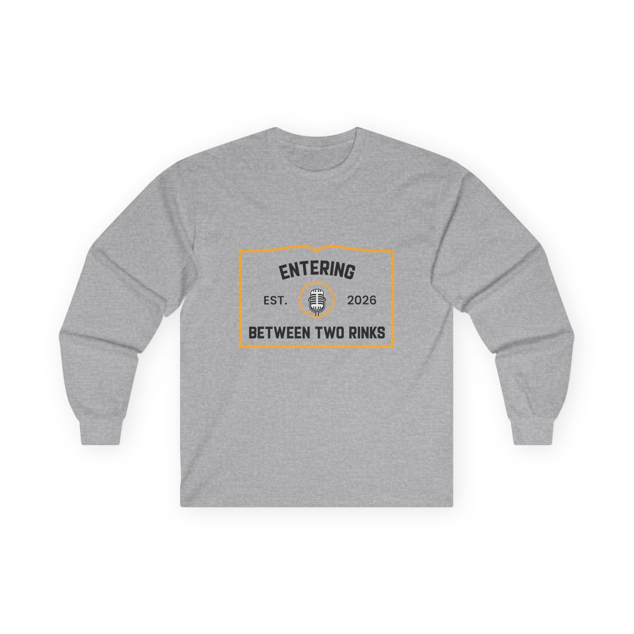 Long Sleeve Tee — "Entering Between Two Rinks" Hockey Graphic - Image 7